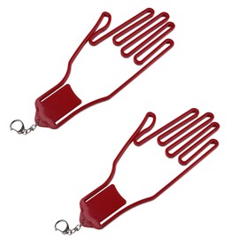 Anboli Golf Glove Hanger, Glove Hanger, Caddy Bag, Glove Hanger, Holder, Golf Glove Hanger, Dry, Deformation Resistant, For Golf Men and Women, Set of 2 (Red)