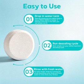 CASABREWS Coffee Maker Cleaner Descaler, 1 Pack Universal Coffee Machine Cleaning Tablets Compatible with Keurig, Ninja, Breville, Delonghi, Nespresso, Espresso Machine Descaling Solution, 12 Tablets