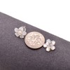 Freshwater Cultured Pearl Studs Hand Carved Shell Flower Earrings for