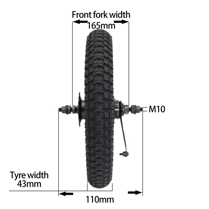 12 Inch Kids Bike Back Wheels Replacement with Solid Air