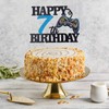 Decoración para tarta de video juego de feliz séptimo cumpleaños,
