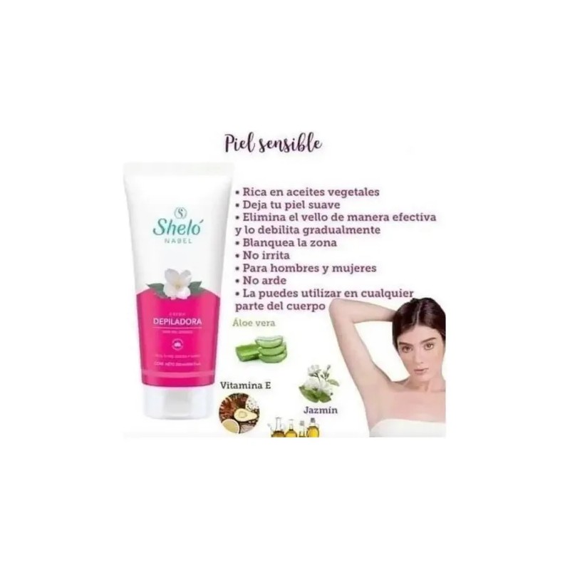 Crema Suave De Afeitar + Crema Depiladora Piel Sensible Shel