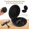 2Pcs Clip-On Mustache for Trumpets,Clip-On Mustache for Small Shank Trombone,with