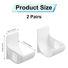 XIHIRCD 2 Pairs Plastic Bag Holder, No Punching Trash Bag Holder Wall Mounted Plastic Bag Organizer White Garbage Bag Dispenser Grocery Bag Holder for Home Kitchen Storage and Organization