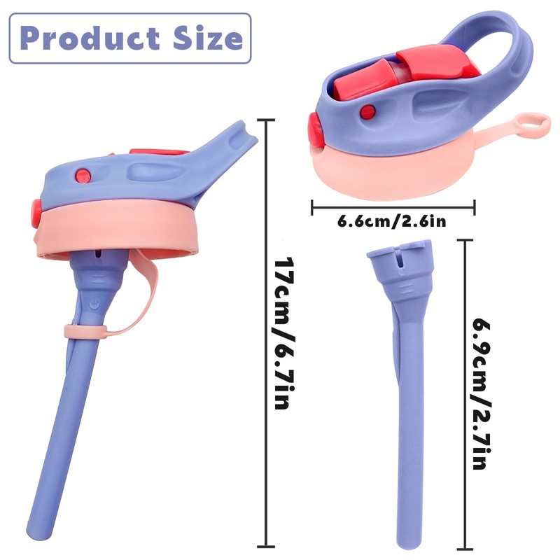 Amgkonp 12oz Replacement Lid with 2 Straw for Kid Tumbler,2