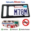 Silicone American Flag License Plate Frames- Rustproof Patriotic Gloss USA