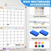 Calendar Whiteboard for Wall 36" x 24", 4 Month Magnetic