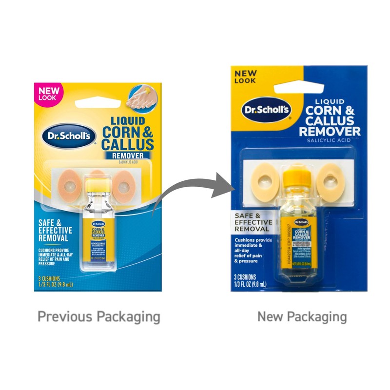 Dr. Scholls Corn/Callus Remover Liquid (2 Pack), 8 Piece Set