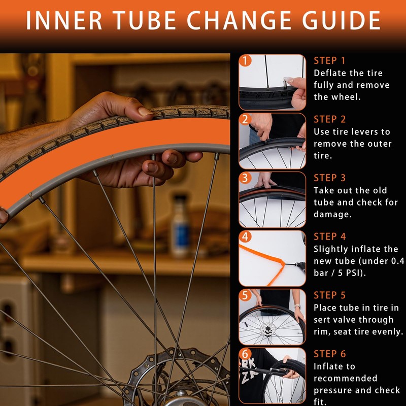 2 Pack 700C TPU Road Bike Inner Tube 23-32C with