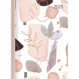 Alpha Edition - Minitimer Style Watercolour 2025 Pocket Calendar, 10.7 x 15.2 cm, Calendar with 192 Pages, Note Area, Moon Phases, Monthly Overview and German Calendar