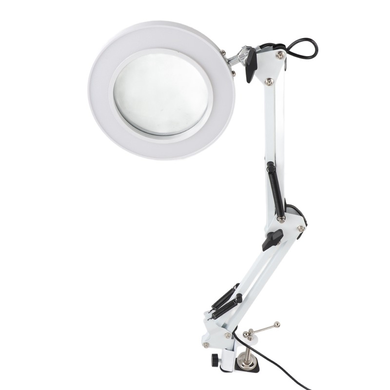 5X Magnifying Glass Clip On LED Tattoo Desk Lamp USB