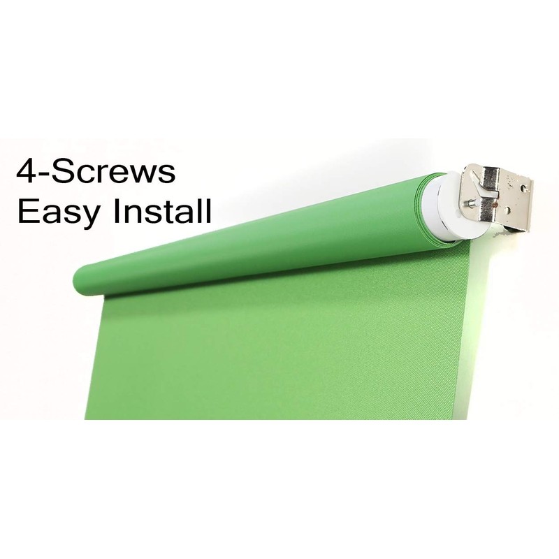 White 2.5' x 5' Rollup Backdrop System – Spring-Powered, Wall