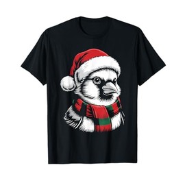 Cardinal Bird Xmas Santa Hat Scarf Christmas Costume T-Shirt