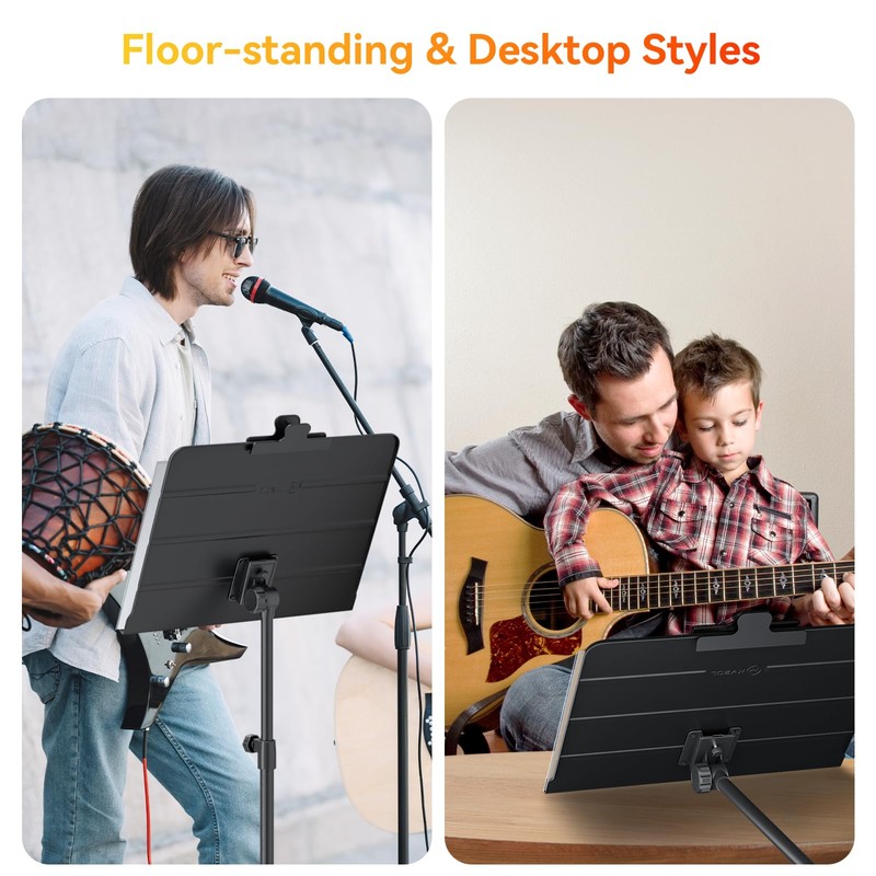 K KASONIC - Dual-Use Folding Sheet Music Stand & Desktop