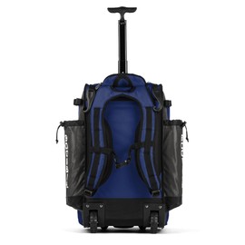 Boombah Catchers Superpack Hybrid Rolling Bat Bag - BM-9060C23 Charcoal/Royal - Wheeled & Backpack Version
