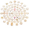 Ubjuliwa 82pcs Gold Knuckle Rings for Women Stackable Mid Finger