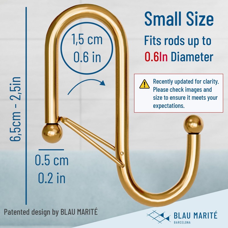 Blau Marité S-Shaped Hooks with Fall Protection System, Pack of