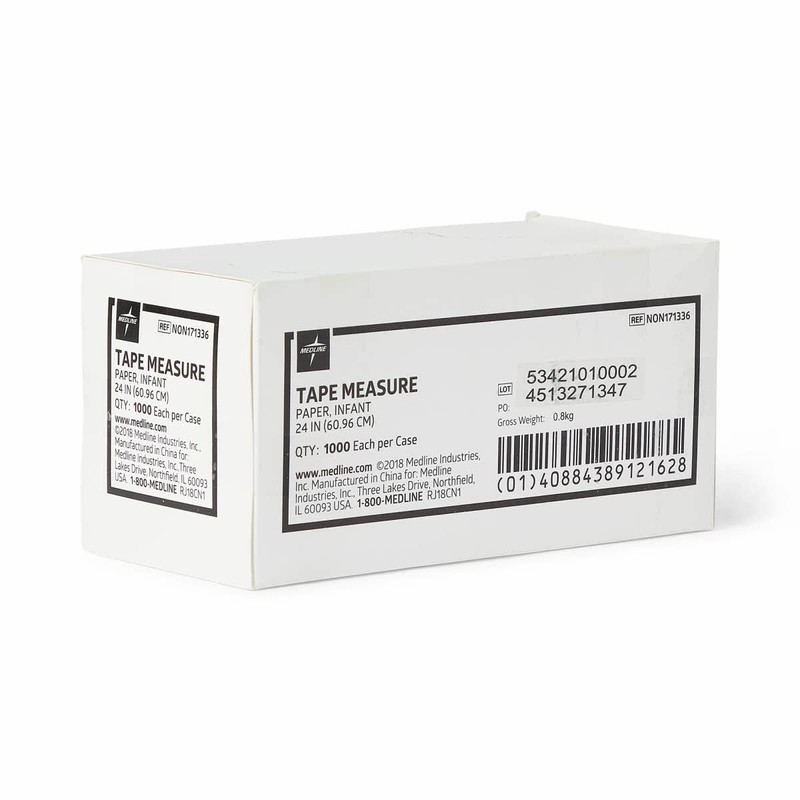 Medline Paper Measuring Tape, Flexible, Inches and Centimeters, Disposable, Great