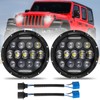 FZPJJNB 7In Led Headlights For Wrangler JK TJ LJ 1997-2020