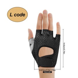 Jagowa Breathable Gym Gloves, Fingerless Gym Gloves Anti-Slip Weight Lifting Gloves with Palm Protection for Women Men Workout Training Exercise Fitness
