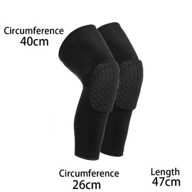 2X Knee Leg Long Sleeve Protector Support Brace Honeycomb Pad Basketball Crashproof #L