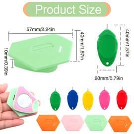 FORWOMLM Craft Sewing Kits, 4pcs Magnetic Seam Guides Multifunctional Polygonal Hem Guide with Scale and 5pcs Guide Needle Threaders for Sewing Machines Accessories Quilting Supplies