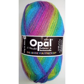 Opal/Sock Wool / 4 Ply / Thread / 1 x 100 g / Surprise with Silver Effect / Colour: 4069 / "Knit the Senses" / Tutto Opal Sock Yarn/Knitting Wool