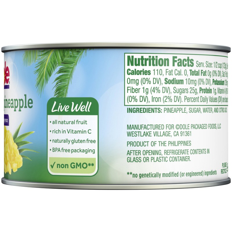 Dole Crushed Pineapple in Heavy Syrup, 8 Ounce