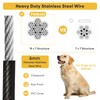 Petbobi Heavy-Duty Dog Tie-Out Cable - 50FT Extra Strong Wire