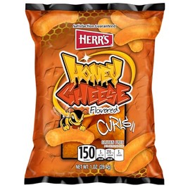 Herr's Snacks - Gluten-Free Sweet and Savory Snacks For Adults and Kids - Honey Cheese Curls - 7.5 Ounce (Pack of 9)