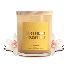 Homesick Birthday Frosting Scented Candle - Scents of Vanilla and Powdered Sugar, 7.5 oz, 30 Hour Burn, Candle Gifts, Soy Wax Blend Home Decor Candle, Relaxing Aromatherapy Candle