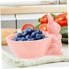 STOBAZA Easter Ceramic Bowl Rabbit Pudding Salad Soup Rice Bowl
