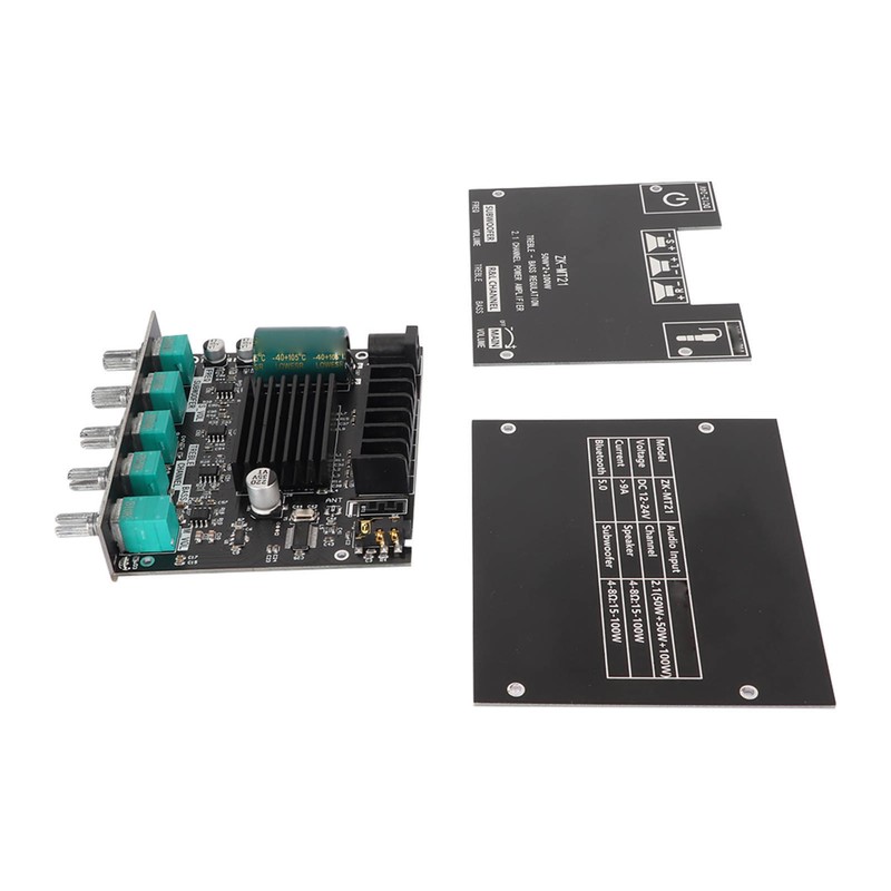 ZK MT21 Bluetooth Power Amplifier Board 2.1 Channel DC 12V‑24V