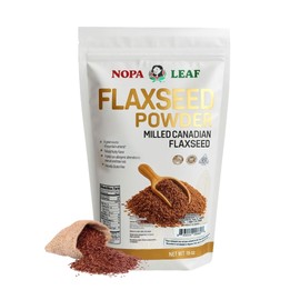 Nopa Leaf Flaxseed Powder – Milled Canadian Brown Flaxseed – Gluten Free, Non-GMO, Natural Source of Omega-3 – 16 oz