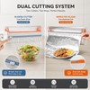 Refillable Magnetic Plastic Wrap Dispenser with Cutter, 2 in 1