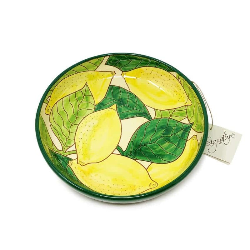 Verano Spanish Ceramics Signature Hand Painted Lemons Home Decor Decorative