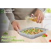 M1SS 100 Pcs X Square Aluminium Foil Trays with Lids