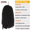 3 Pack Spring Twist Ombre Colours Crochet Braids Synthetic Braid
