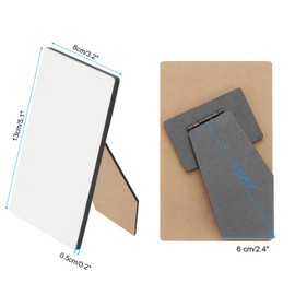 PATIKIL Sublimations-Fotorahmenrohling, 2 Stück 5,1 x 3,2 Zoll MDF-Übertragungsfotorahmen mit Ständer für Heat Press Machine Printing DIY Crafts Gifts, Weiß