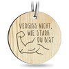 Mutmacher Geschenk - Grossartig Schlüsselanhänger handgemacht aus Holz, Glücksbringer, Glücksbringer