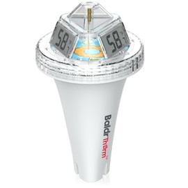 BaldrTherm Pool Thermometer Digital Floating Easy Read, Anti-Fog 360° Reading, IPX7 Water Temperature Monitor for Hot Tub/Ice Bath/Swimming Pool/SPA/Aquarium/Pond