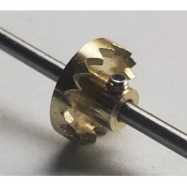 Pro-Track 4GEAR BRASS 18 TOOTH CROWN GEAR with set screw.