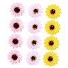KOMBIUDA Sunflower Head Bouquet Box Pcs Soap Flowers Shower Decor