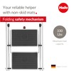 Hailo Safety Plus | Steel Folding Stepladder | Three Large