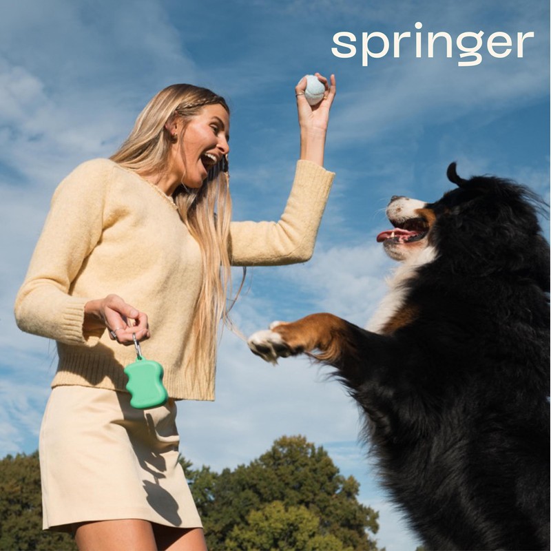 Springer Dog Treat Pouch for Effort-Free Squeeze Dispensing - Easy-fill,