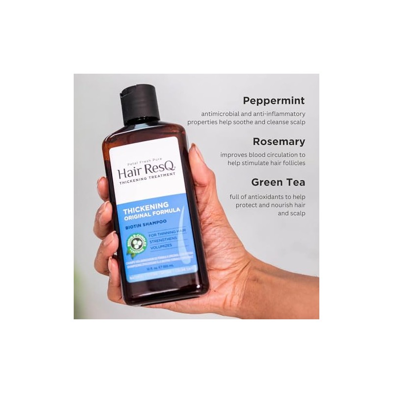Petal Fresh Organic Eco-Elements Hair Thickening Shampoo, 12 Fluid Ounce
