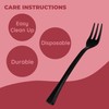 Jacent 48 Count Black Mini Appetizer Forks, 1-Pack