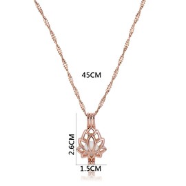 SIewee Fantasy Glow Flower Necklaces - Jewelry Charms Pendants for Women - Fairy, witches, Space Necklace (Rose gold Sky Blue)