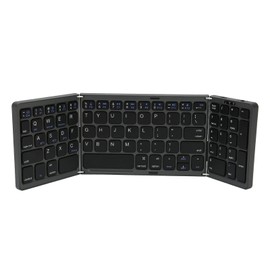 Teclado Bluetooth Plegable, Teclado Inalámbrico Portátil Tri Plegable con Tecla Numérica, Teclado Inalámbrico Recargable para Laptop Tablet Smartphone
