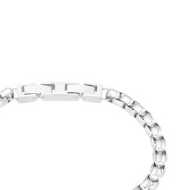 s.Oliver Men's Stainless Steel Bracelet, 18 + 2 cm, Silver, Comes in Jewellery Gift Box, Stainless Steel, No Gemstone
